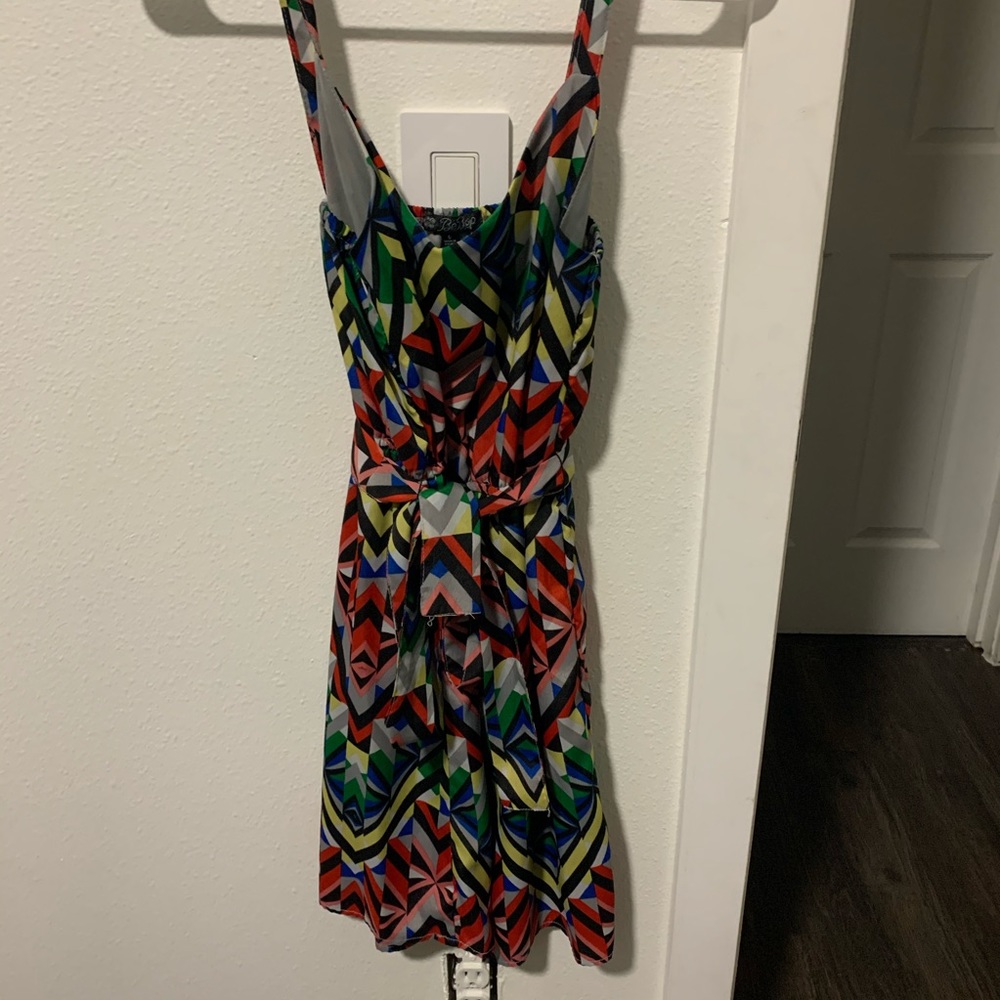 Bebop geometric sundress with belt